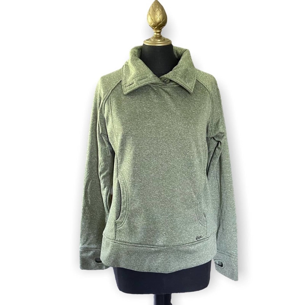 Kavu Green Cowl Neck Pullover Top Size Medium